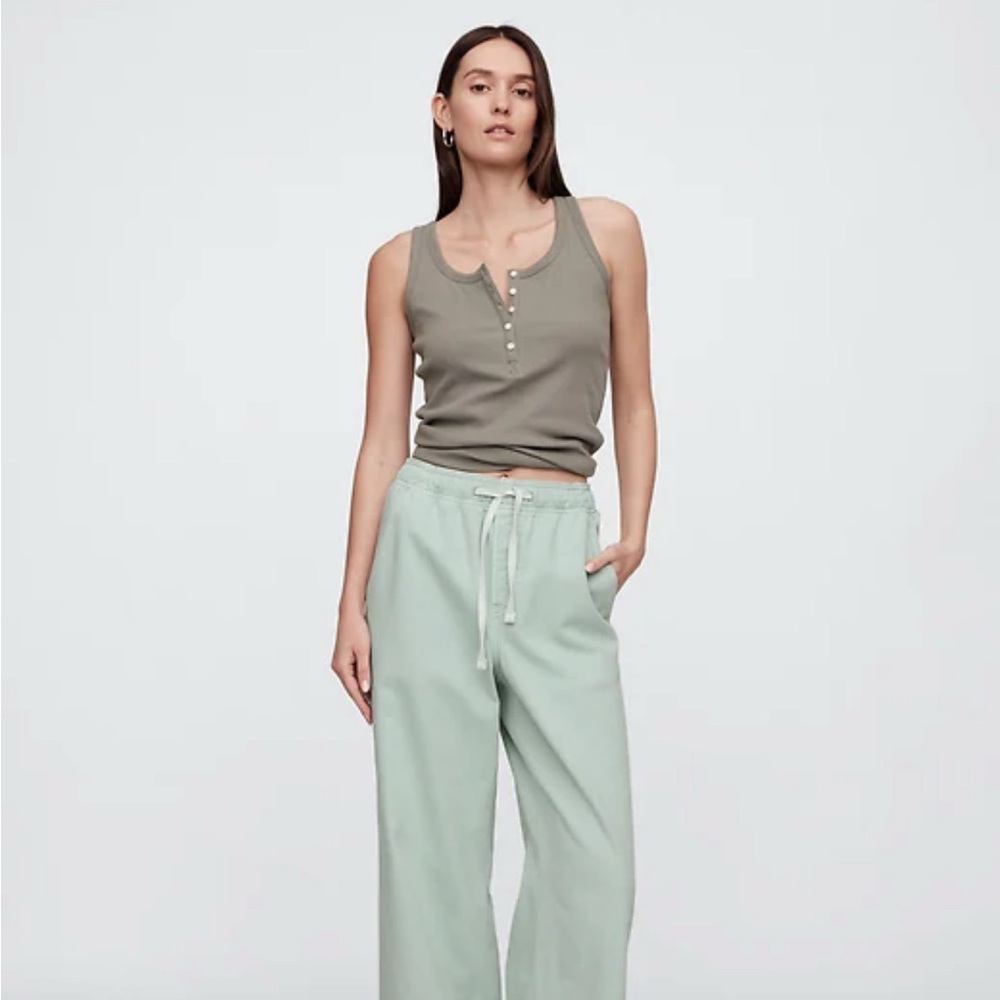 GAP mint green Wide-Leg Trousers